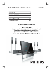 Manual Philips HTS9800W Home Theater System