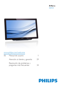 Manual de uso Philips S221C3AFD Monitor de LCD