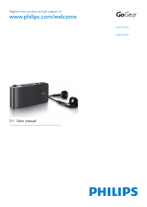 Manual Philips SA018302KN GoGear Mp3 Player