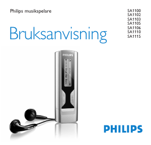 Bruksanvisning Philips SA1100 Mp3 spelare