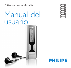 Manual de uso Philips SA1115 Reproductor de Mp3