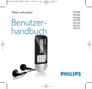 Bedienungsanleitung Philips SA1200 Mp3 player