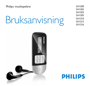 Bruksanvisning Philips SA1212 Mp3 spelare