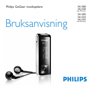 Bruksanvisning Philips SA1300 GoGear Mp3 spelare