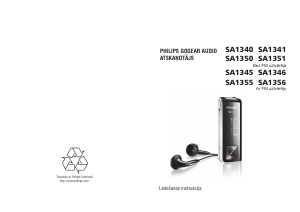 Rokasgrāmata Philips SA1350 GoGear Mp3 atskaņotājs