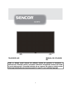 Manual Sencor SLE 48F12 Televizor LED