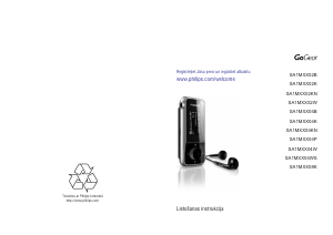 Rokasgrāmata Philips SA1MXX04W GoGear Mp3 atskaņotājs