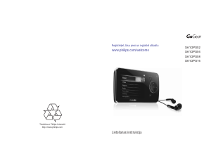 Rokasgrāmata Philips SA1OPS08K GoGear Mp3 atskaņotājs