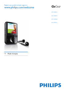 Mode d’emploi Philips SA1VBE04KF GoGear Lecteur Mp3