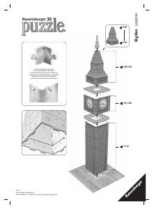 Manual de uso Ravensburger Big Ben Rompecabezas 3D