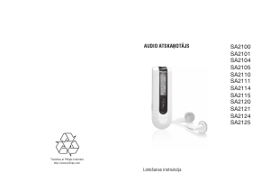 Rokasgrāmata Philips SA2111 Mp3 atskaņotājs