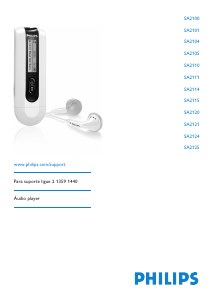 Manual Philips SA2111 Leitor Mp3