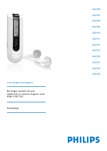 Bedienungsanleitung Philips SA2111 Mp3 player