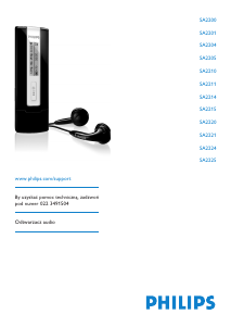 Instrukcja Philips SA2210 Odtwarzacz Mp3