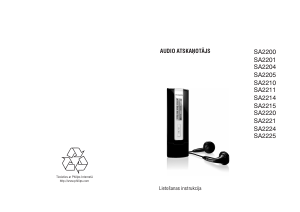Rokasgrāmata Philips SA2215 Mp3 atskaņotājs