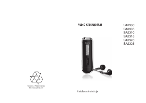 Rokasgrāmata Philips SA2320 Mp3 atskaņotājs