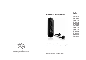 Vadovas Philips SA2640 GoGear MP3 leistuvas
