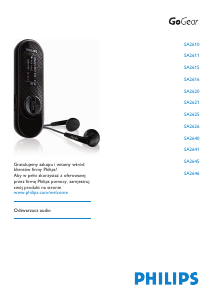 Instrukcja Philips SA2640 GoGear Odtwarzacz Mp3