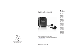 Rokasgrāmata Philips SA2840 GoGear Mp3 atskaņotājs