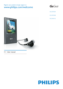 Manual Philips SA2ARA04K GoGear Mp3 Player