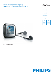 Manual Philips SA2SPK02SN GoGear Mp3 Player
