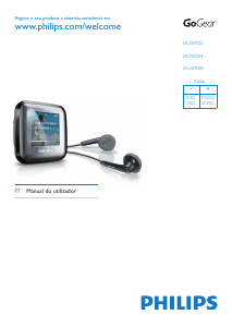 Manual Philips SA2SPK08SN GoGear Leitor Mp3
