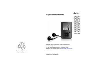 Rokasgrāmata Philips SA3045 GoGear Mp3 atskaņotājs