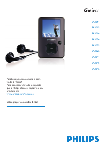 Manual Philips SA3085 GoGear Leitor Mp3