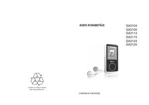 Rokasgrāmata Philips SA3114 Mp3 atskaņotājs