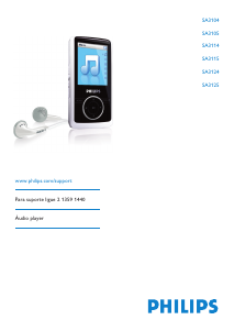 Manual Philips SA3124 Leitor Mp3