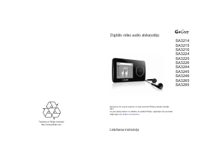 Rokasgrāmata Philips SA3245 GoGear Mp3 atskaņotājs