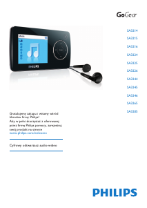 Instrukcja Philips SA3287 GoGear Odtwarzacz Mp3