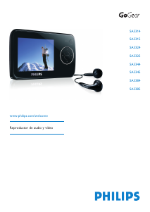 Manual de uso Philips SA3385 GoGear Reproductor de Mp3