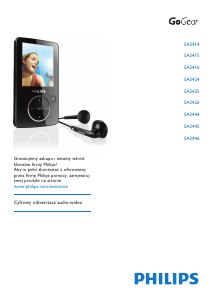 Instrukcja Philips SA3485 GoGear Odtwarzacz Mp3