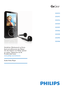 Bedienungsanleitung Philips SA3485 GoGear Mp3 player