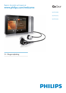 Brugsanvisning Philips SA3MUS08S GoGear Mp3 afspiller
