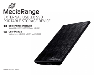 Handleiding MediaRange MR991 Harde schijf