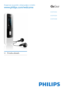 Návod Philips SA3MXX02K GoGear Mp3 prehrávač