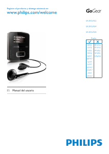 Manual de uso Philips SA3RGA04B GoGear Reproductor de Mp3