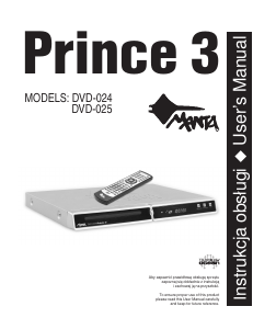 Instrukcja Manta DVD-025 Prince 3 Odtwarzacz DVD
