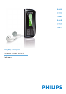 Manual Philips SA4010 Mp3 Player