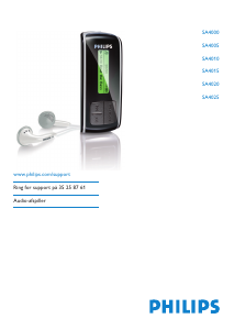 Brugsanvisning Philips SA4015 Mp3 afspiller