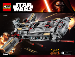 Manual Lego set 75158 Star Wars Rebel combat frigate