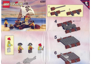 Manual de uso Lego set 6261 Pirates Balsa