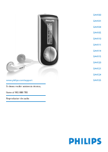Manual de uso Philips SA4115 Reproductor de Mp3