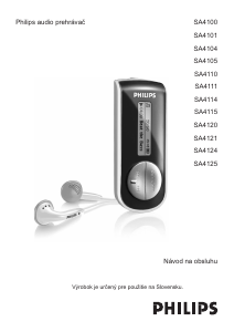 Návod Philips SA4125 Mp3 prehrávač