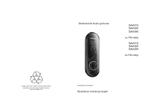Vadovas Philips SA4310 GoGear MP3 leistuvas