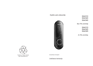 Rokasgrāmata Philips SA4325 GoGear Mp3 atskaņotājs