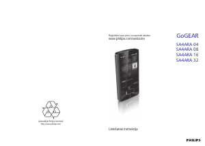 Rokasgrāmata Philips SA4ARA04KF GoGear Mp3 atskaņotājs