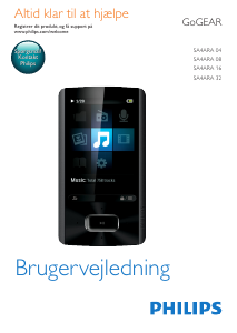 Brugsanvisning Philips SA4ARA08KF GoGear Mp3 afspiller